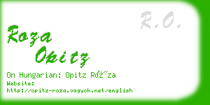 roza opitz business card